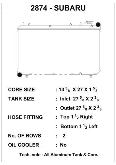 Picture of CSF Cooling - Racing & High Performance Division Radiator - 2874
