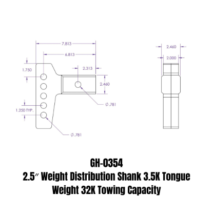 Picture of GEN-Y Hitch Trailer Weight Distribution Shank - GH-0354