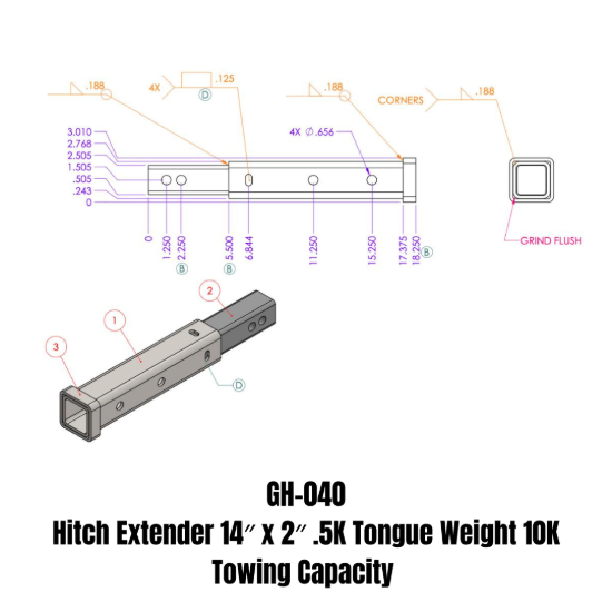 Picture of GEN-Y Hitch Trailer Hitch Adapter - GH-040