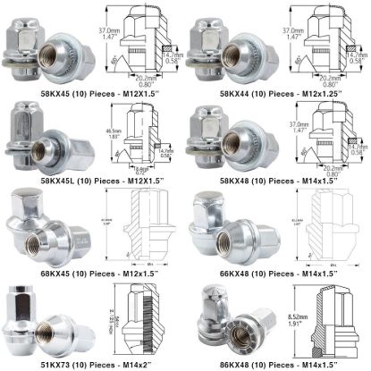 Picture of Coyote Premium Wheel Accessories Wheel Lug Nut - 1000001