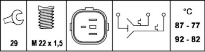 Picture of Hella Engine Cooling Fan Switch - 007837071