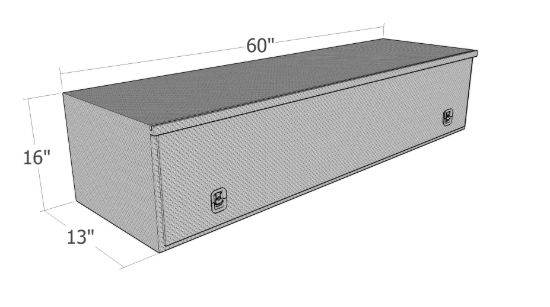 Picture of Unique Truck Accessories Truck Bed Side Rail Tool Box - HTB60