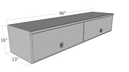 Picture of Unique Truck Accessories Truck Bed Side Rail Tool Box - HTB96