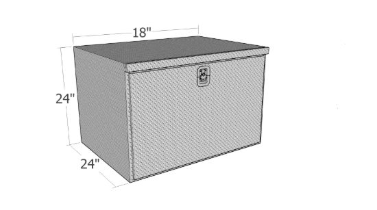 Picture of Unique Truck Accessories Truck Tool Box - HUB2418-BT