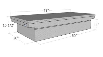 Picture of Unique Truck Accessories Truck Bed Storage Box Lid - RB121LP