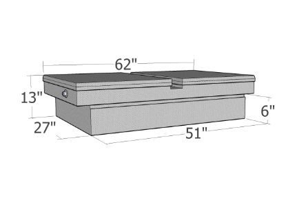 Picture of Unique Truck Accessories Truck Bed Storage Box Lid - RB159GW