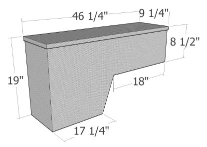 Picture of Unique Truck Accessories Truck Bed Side Rail Tool Box - RB160-BT