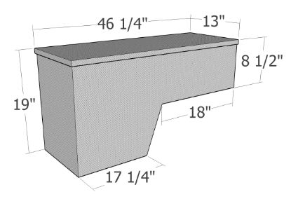 Picture of Unique Truck Accessories Truck Bed Side Rail Tool Box - RB162