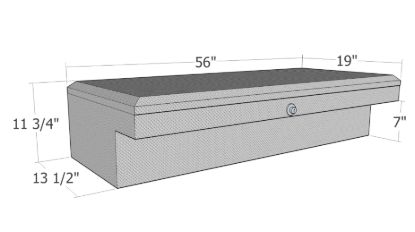 Picture of Unique Truck Accessories Truck Bed Side Rail Tool Box - RB178-9-BT