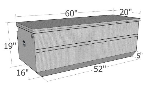 Picture of Unique Truck Accessories Truck Tool Box - RB664-BT