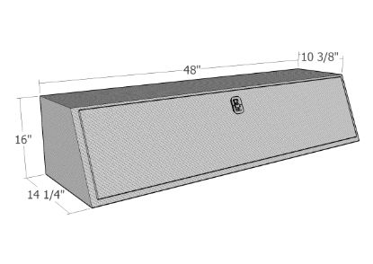 Picture of Unique Truck Accessories Truck Bed Side Rail Tool Box - TBS100-48