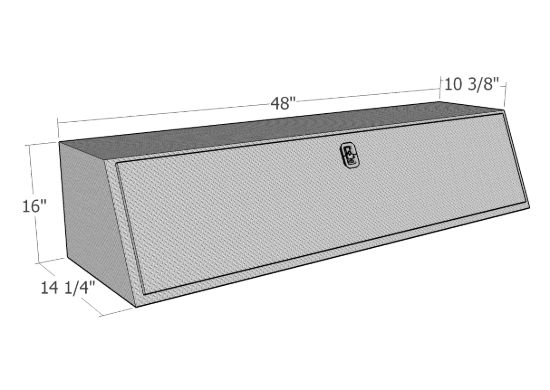 Picture of Unique Truck Accessories Truck Bed Side Rail Tool Box - TBS100-48