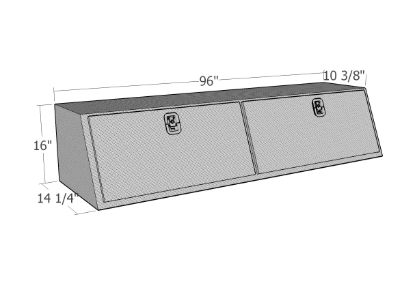 Picture of Unique Truck Accessories Truck Bed Side Rail Tool Box - TBS100-96D