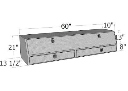 Picture of Unique Truck Accessories Truck Bed Side Rail Tool Box - TBS200-60-BD