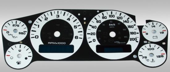Picture of US Speedo Instrument Cluster Gauge Face Kit - 9001200730K
