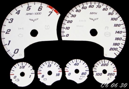 Picture of US Speedo Instrument Cluster Gauge Face Kit - C60630