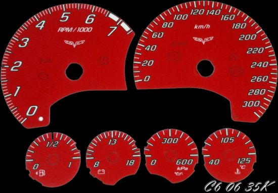 Picture of US Speedo Instrument Cluster Gauge Face Kit - C60635K
