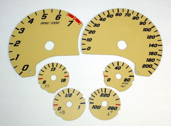 Picture of US Speedo Instrument Cluster Gauge Face Kit - C608312K