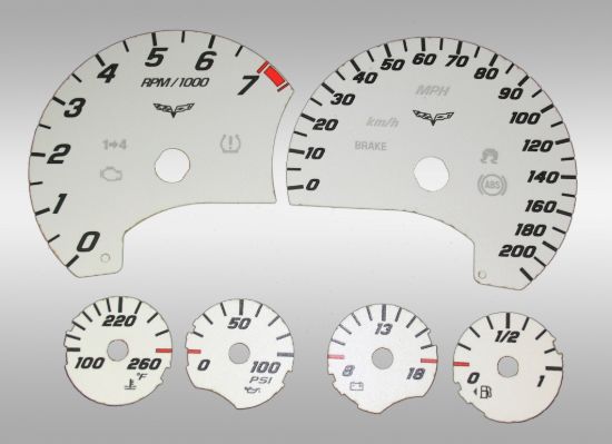 Picture of US Speedo Instrument Cluster Gauge Face Kit - C60832