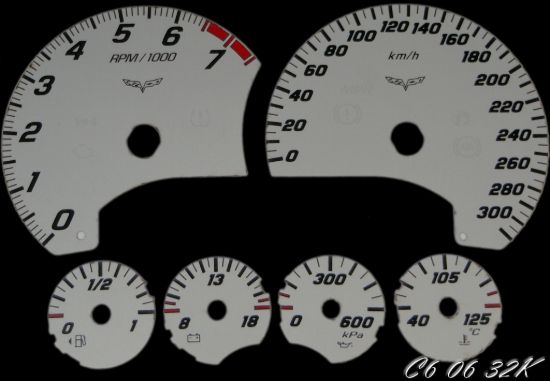 Picture of US Speedo Instrument Cluster Gauge Face Kit - C60832K
