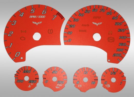 Picture of US Speedo Instrument Cluster Gauge Face Kit - C60839