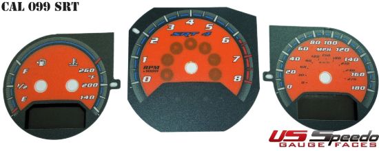 Picture of US Speedo Instrument Cluster Gauge Face Kit - CAL09SRT9