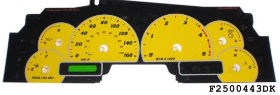 Picture of US Speedo Instrument Cluster Gauge Face Kit - F250044D3K