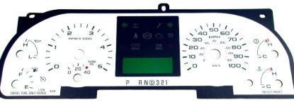 Picture of US Speedo Instrument Cluster Gauge Face Kit - F250054D0