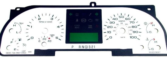 Picture of US Speedo Instrument Cluster Gauge Face Kit - F250054D0
