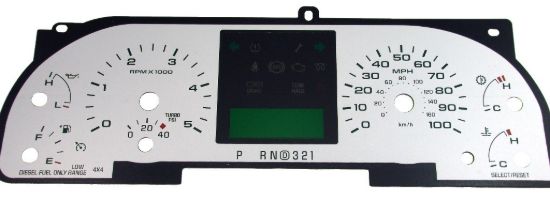 Picture of US Speedo Instrument Cluster Gauge Face Kit - F250054D2