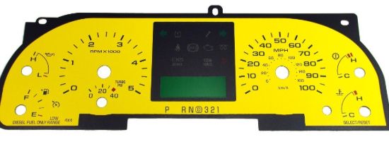 Picture of US Speedo Instrument Cluster Gauge Face Kit - F250054D3