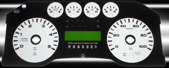 Picture of US Speedo Instrument Cluster Gauge Face Kit - F250084D0