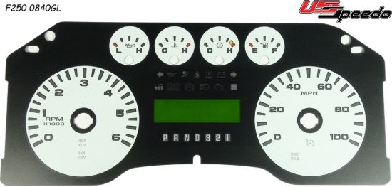 Picture of US Speedo Instrument Cluster Gauge Face Kit - F250084GL0