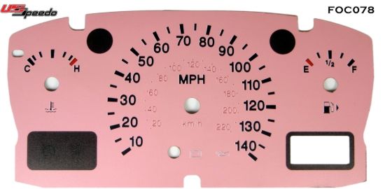 Picture of US Speedo Instrument Cluster Gauge Face Kit - FOC078