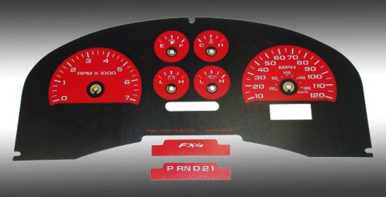 Picture of US Speedo Instrument Cluster Gauge Face Kit - FX4045