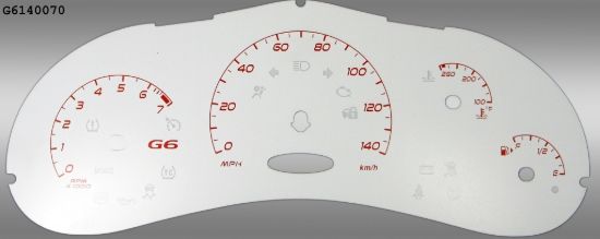 Picture of US Speedo Instrument Cluster Gauge Face Kit - G6140070