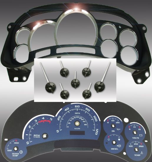 Picture of US Speedo Instrument Cluster Gauge Face Kit - PLT120054DLED4