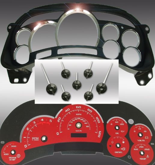 Picture of US Speedo Instrument Cluster Gauge Face Kit - PLT120054DLED5