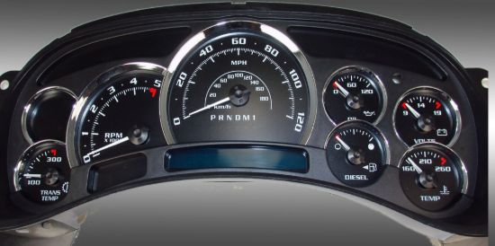 Picture of US Speedo Instrument Cluster Gauge Face Kit - PLT120064DLED1