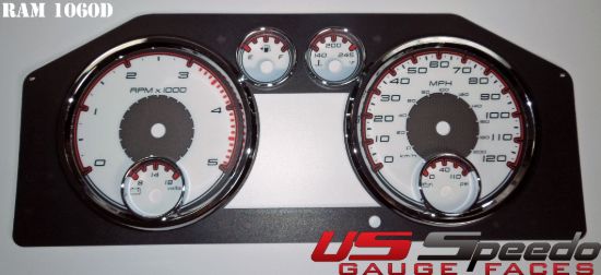 Picture of US Speedo Instrument Cluster Gauge Face Kit - RAM1060D