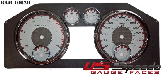 Picture of US Speedo Instrument Cluster Gauge Face Kit - RAM1062D