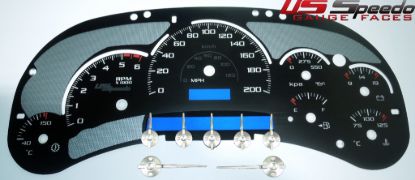 Picture of US Speedo Instrument Cluster Gauge Face Kit - SEGM02K