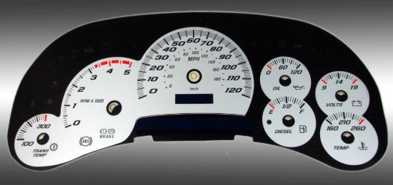 Picture of US Speedo Instrument Cluster Gauge Face Kit - SS120054D2