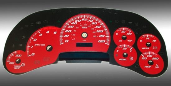 Picture of US Speedo Instrument Cluster Gauge Face Kit - SS120054D5