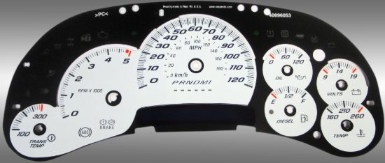 Picture of US Speedo Instrument Cluster Gauge Face Kit - SS120064D0