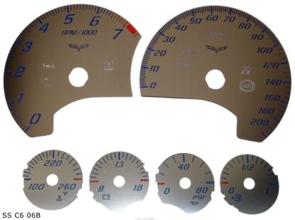 Picture of US Speedo Instrument Cluster Gauge Face Kit - SSC606B
