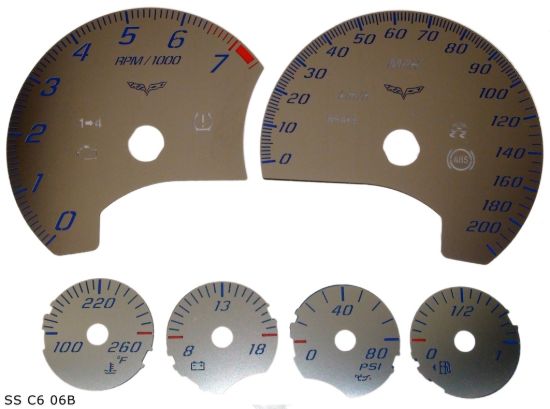 Picture of US Speedo Instrument Cluster Gauge Face Kit - SSC606B