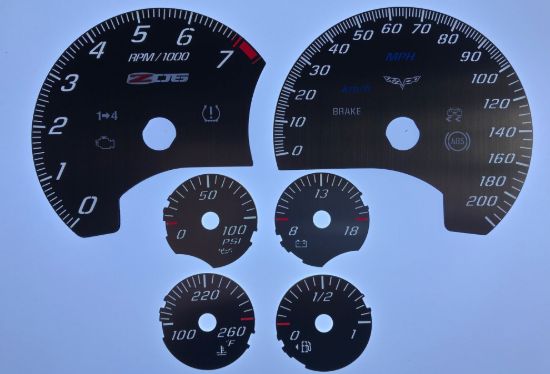 Picture of US Speedo Instrument Cluster Gauge Face Kit - SSC606W