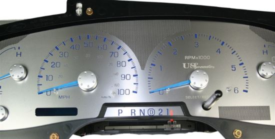 Picture of US Speedo Instrument Cluster Gauge Face Kit - SSF01BK