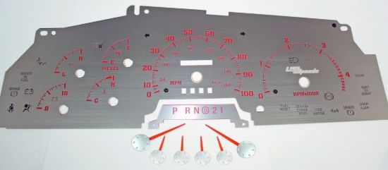 Picture of US Speedo Instrument Cluster Gauge Face Kit - SSF02R